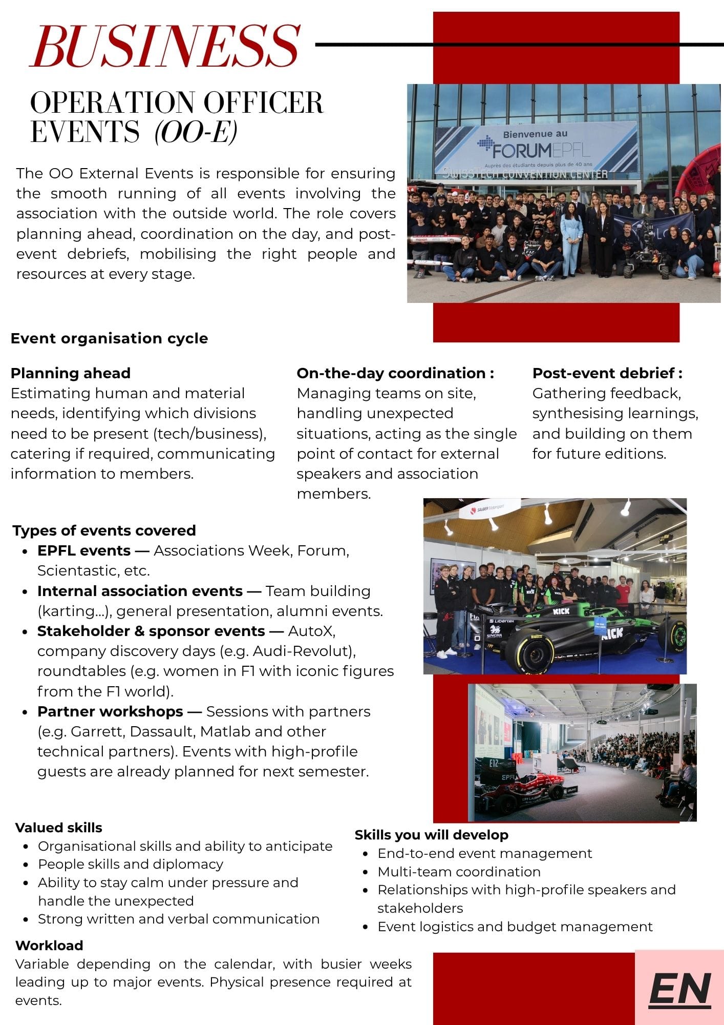 Page de la brochure de recrutement 22