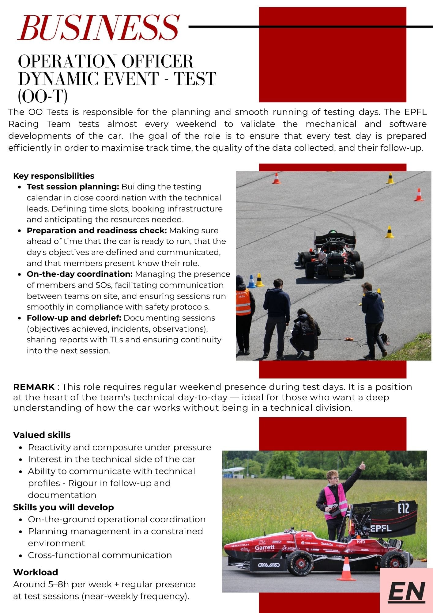 Page de la brochure de recrutement 24