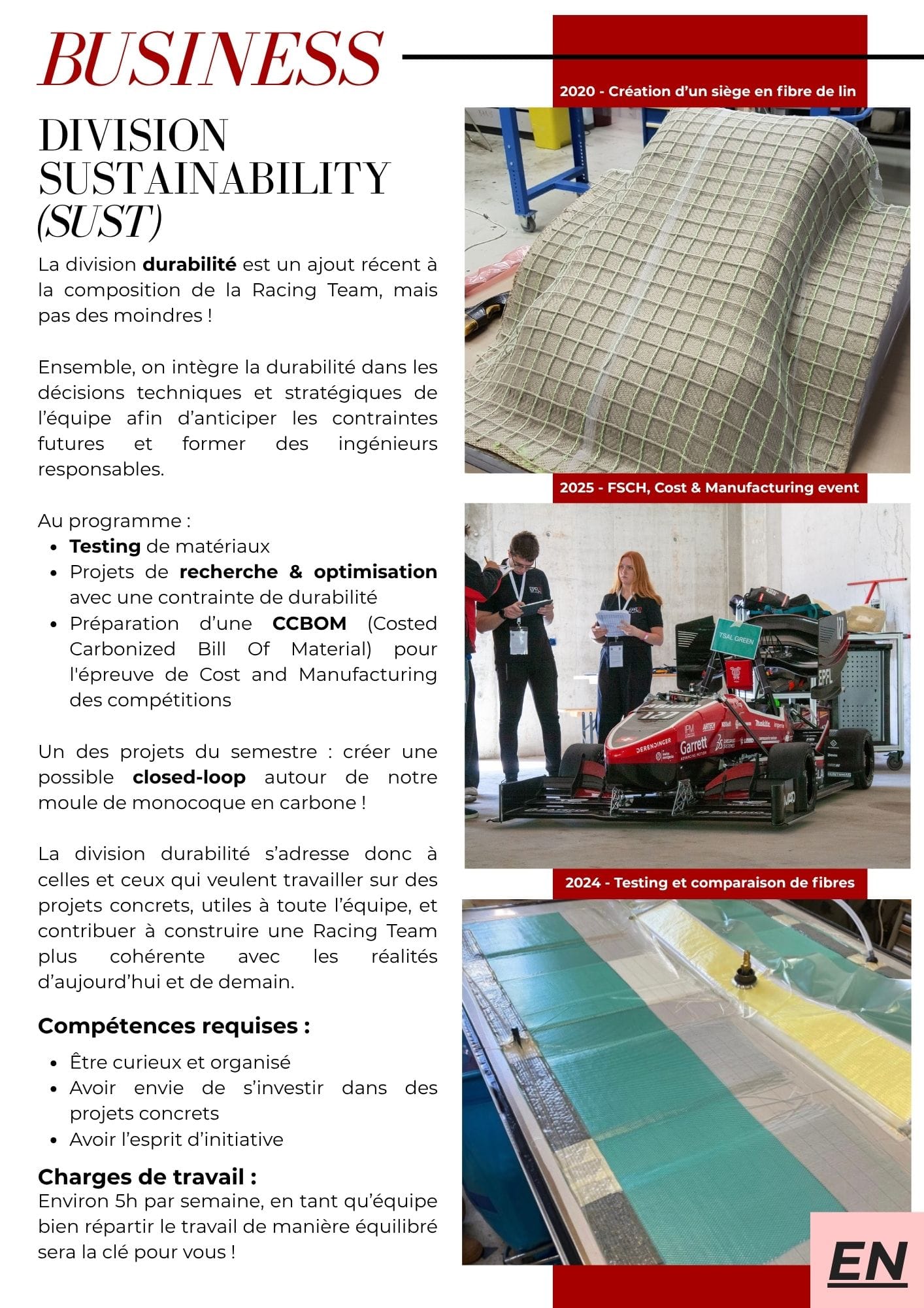 Page de la brochure de recrutement 27