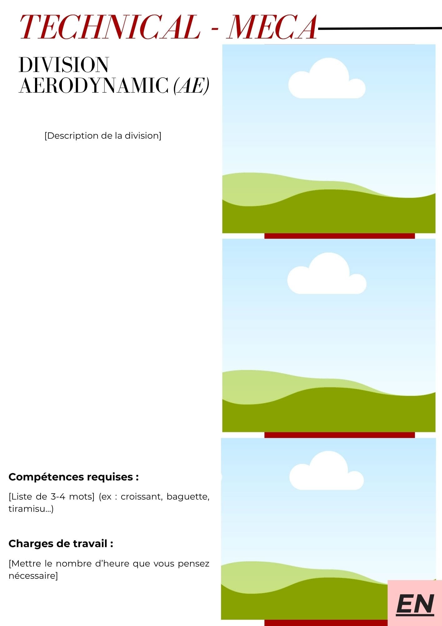 Page de la brochure de recrutement 30