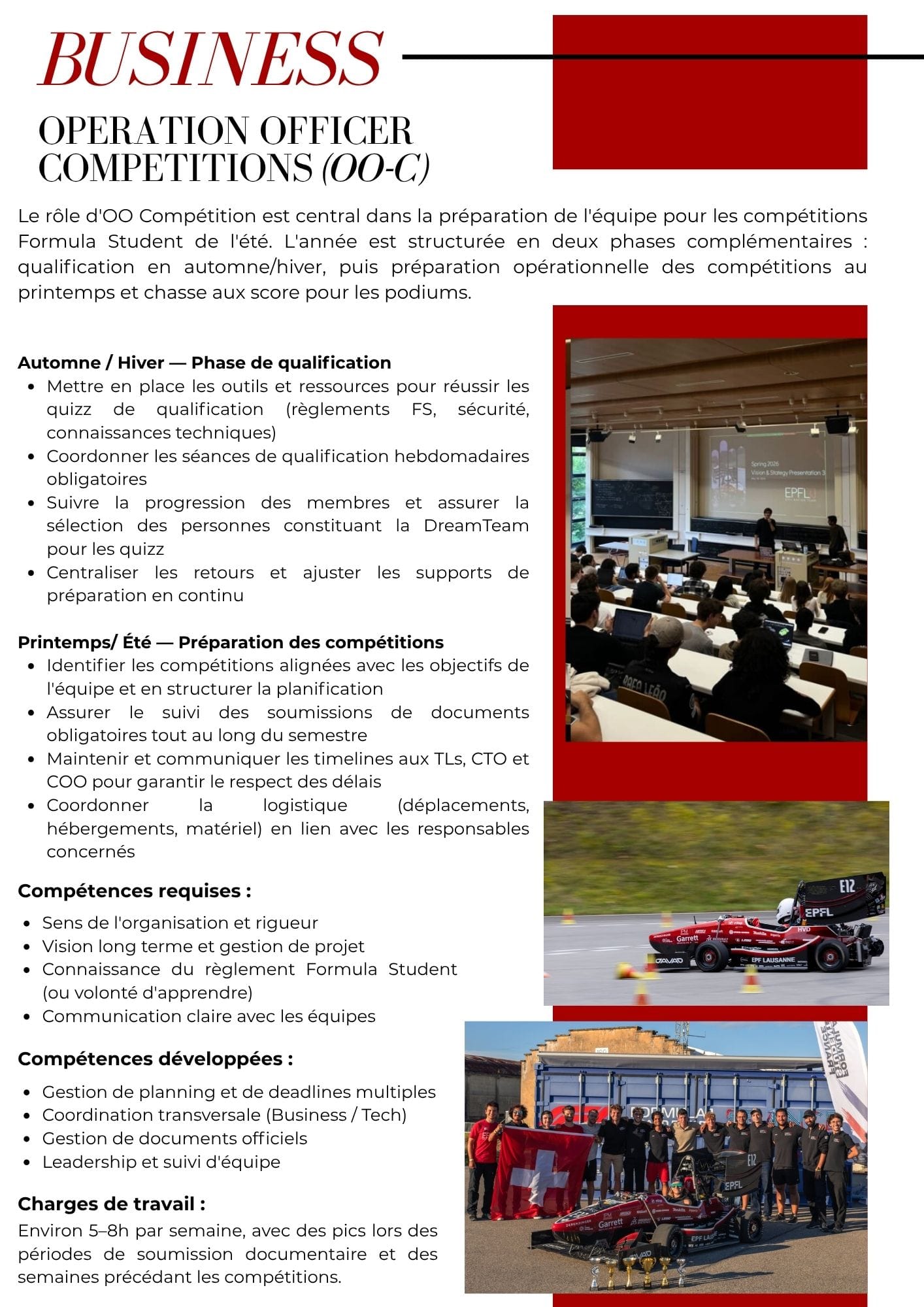 Page de la brochure de recrutement 5