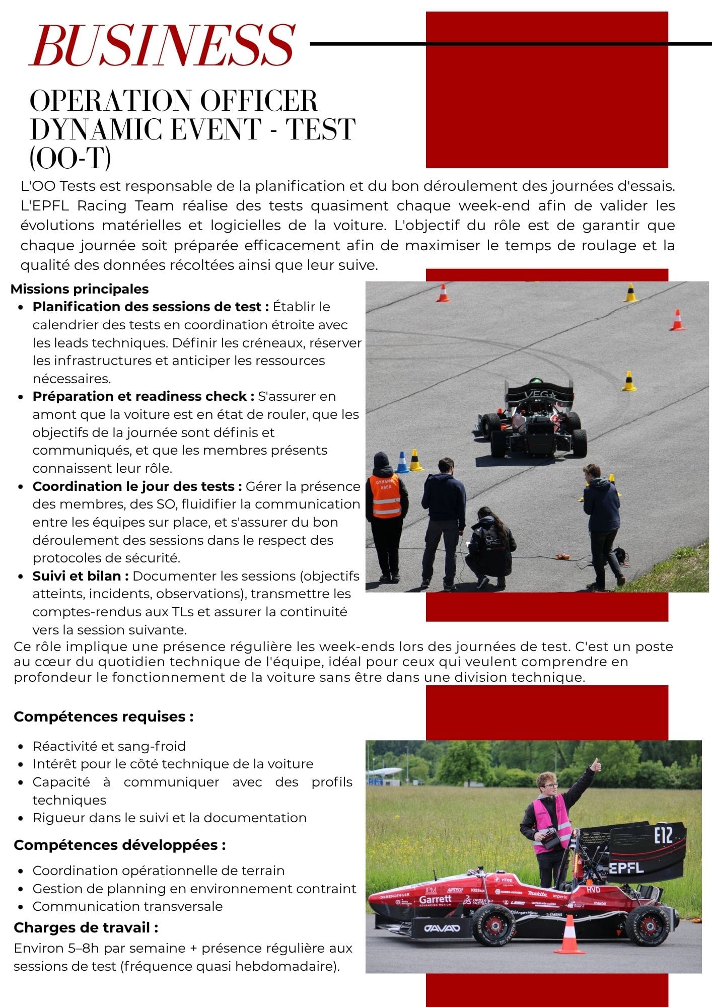 Page de la brochure de recrutement 6